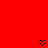 Red background with two black pixelated heart shapes at the bottom, one centered and one slightly right.
