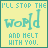 Six- of identical light yellow backgrounds with teal borders, each displaying the text "I'LL STOP THE wOrD AND HELT WITH YOU." in pixelated fonts