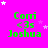 Green text reading 'Corri <3s Joshua' on a bright pink background with scattered white and light purple stars.