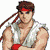 Five pixelated character portraits from a fighting game, each with distinct clothing and hairstyles against white backgrounds.