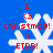 Blue background with white snowflake, red text 'I <3 Christmas! :] ETDB!', and pixelated animation changes across four views.