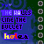 Pixelated text displays 'THE HALLS LINE THE BULLET' above 'holes', with color variations across repeated