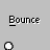 'Bounce' text labels with white circular icons in various positions on a gray background