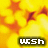 Yellow and orange starry background with pixelated text reading 'wish upon a star' in four separate segments.