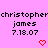 Pixelated text and heart icons on a pink background with repeated names and dates.