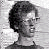 Black-and-white pixelated image divided into four quadrants with text and a person's face, each quadrant displaying distinct content.