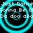 Four cyan concentric circles on black background with repeated white text "Just Dance Just Dance Gonna Be Gonna Be G Da doo dooDa doo doo".