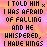 repeated text with pink and orange gradient backgrounds, displaying black pixelated text that reads "I TOLD HIM I HAVE A FEAR OF FALLING AND HE WHISPERED, I HAVE WINGS"