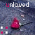 Animated contact sheet of a 3x3 grid showing nine frames of an AIM buddy icon featuring a red rose on a gray background with "unloved" text above and pixelated squares below, each frame displaying subtle variations in the rose's position and color intensity.