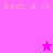 Pixelated icon with pink background and repeated text 'becc. a <3' featuring two star shapes in different positions across frames.