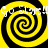 Four yellow and black spiral patterns arranged in a with white text reading "Go stars!!" overlaid on each quadrant
