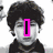 A pixelated image of a person with dark curly hair, wearing a dark shirt, with a bright pink vertical bar over the eyes.