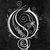Monochrome icon featuring a stylized spiral design with concentric circular and curved lines forming a symmetrical pattern against a dark background.