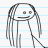 Pixelated stick figure with long hair and a smile on lined paper, next to a helicopter drawing and red text reading 'possumzzz' on black background.