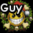 Pixelated icon with 'Guy' text over a smiling yellow character in green foliage, transitioning to 'are', then 'WHAT EVER' over brown and beige shapes.