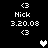 Pixelated white text and symbols on black background with animated heart icons changing between white and gray states.