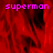 A red-toned image with pixelated text reading "supermon" in pink, featuring a gray rectangular overlay on the right side.