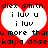 Red background with two white heart shapes containing text, repeated horizontally across the image.