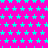 A static image of a repeating pattern of cyan stars on a bright pink background with a gray rectangular overlay in the bottom right corner.