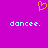 A static pixel art image with a solid magenta background, featuring an orange heart symbol above two identical light blue text phrases.