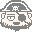 Pixelated cartoon skull wearing a pirate hat with a small crossbones symbol, two expressions shown side-by-side.