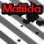Red text labels 'Matilda', 'Misses:', and 'Mickey Troubles' appear over pixelated backgrounds with diagonal stripes, splatters, and a heart shape.