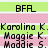 Pixelated text on alternating green and pink horizontal stripes with a gray rectangle overlay.