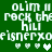 Green background with white pixelated text and heart symbols arranged in two mirrored vertical , each containing identical repeated elements