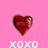 A static 48x48 pixel buddy icon featuring a red heart symbol on a pink background with white "XOXO" text below it.