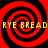 Four red and black spiral patterns arranged in a with yellow text reading "RYE BREAD" across the top and bottom