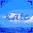 Pixelated blue background with white and dark blue text reading 'Kate' in two styles, bordered by pixelated square patterns.