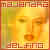 Pixelated square image with warm yellow-orange gradient background, featuring stylized text at top and bottom edges.