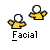 Animated sequence of two yellow-shirted figures with white heads, showing sequential hand gestures and small star-like effects beneath their hands.