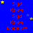 Blue background with repeated red text "Syd Kneerocks!!!" and scattered yellow/grey stars, some frames showing star movement.