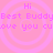 Pink background with four identical circular patterns, each containing repeated text in pink pixelated font.