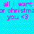 Pixelated blue background with white dots and repeated pink text reading 'all i want for christmas is you <3' in two mirrored sections.