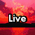 Four distinct square display text over backgrounds: 'Live' on red-orange sunset, 'Laugh' on pink flower, 'Love' on heart-shaped light, and a blank gray