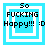 Four variations of a blue and white square icon with text 'So FUCKING Happy!!! :D' showing different white border configurations.