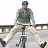 Animated contact sheet showing three frames of a person riding a bicycle with visible pose and expression changes across sampled frames.