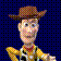 Animated sequence of a cowboy character in yellow shirt and brown hat performing various gestures against dark blue background.