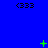Blue background with repeated black '<333' text and green pixelated symbols in a , showing animation changes across frames