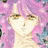A 48x48 pixel buddy icon featuring a stylized anime character with pink hair on the left and text elements on a black background to the right, displayed as part of an animated contact sheet.