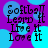 Pixelated text 'Softball', 'Learn It', 'Live It', 'Love It' repeated in a over purple and blue circular background