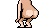 Pixel art animation of a nude cartoon figure's buttocks in various poses across nine frames arranged in a 3x3 contact sheet.