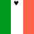 A static image of vertical green, white, and orange stripes with black heart symbols on the white sections.