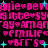 Pixelated pink text repeats across black background with cyan star accents, forming a dense wordwall of repeated phrases and symbols.
