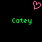A static pixel art icon with a pink heart symbol above green text reading 'Cotey' on a black background.