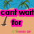 Pixelated beach scene with palm trees, blue sky, and sand background featuring bold black text on pink rectangles.