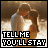 identical pixelated images showing a couple embracing, with text reading "TELL ME YOU'LL STAY" and animated red heart effects