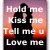 Pixelated image of a person in black clothing against gradient background with overlaid text phrases.